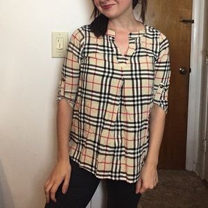 🎉Plaid Top